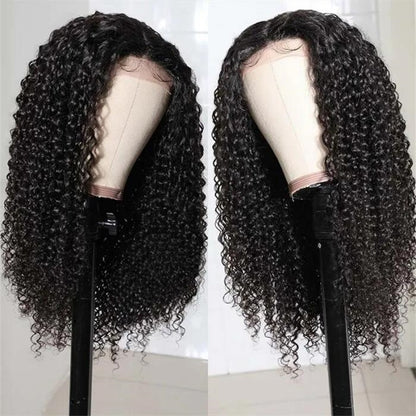 Rose Hair Jerry Curly 4x4 Lace Closure Wig Human Virgin Hair Wig