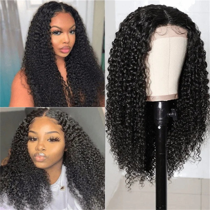 Rose Hair Kinky Curly 4x4 Lace Closure Wig Human Hair Wig