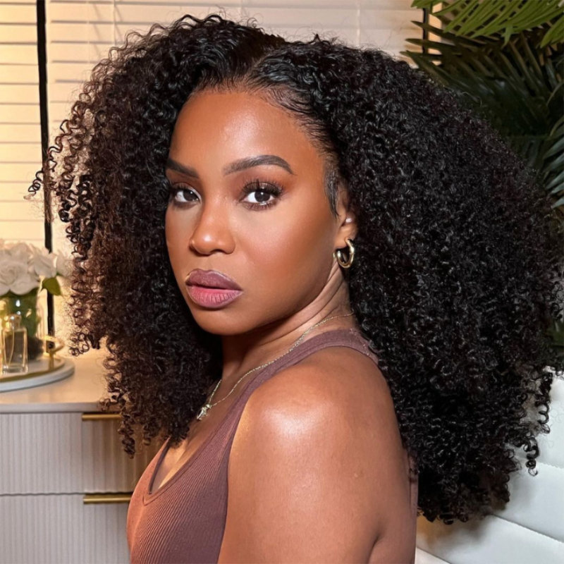 Rose Hair Kinky Curly 5x5 Lace Closure Wig Human Hair Wig