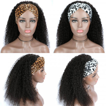 Rose Hair Kinky Curly Headband Wig Human Hair Wig