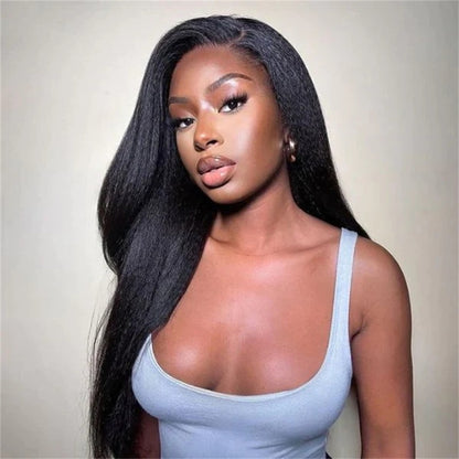 Rose Hair Kinky Straight 4x4 Lace Closure Wig Human Hair Wig
