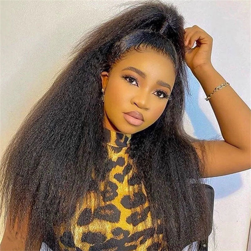 Rose Hair Kinky Straight Full Lace Wig Human Hair Wig