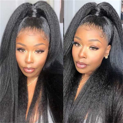 Rose Hair Kinky Straight Full Lace Wig Human Hair Wig