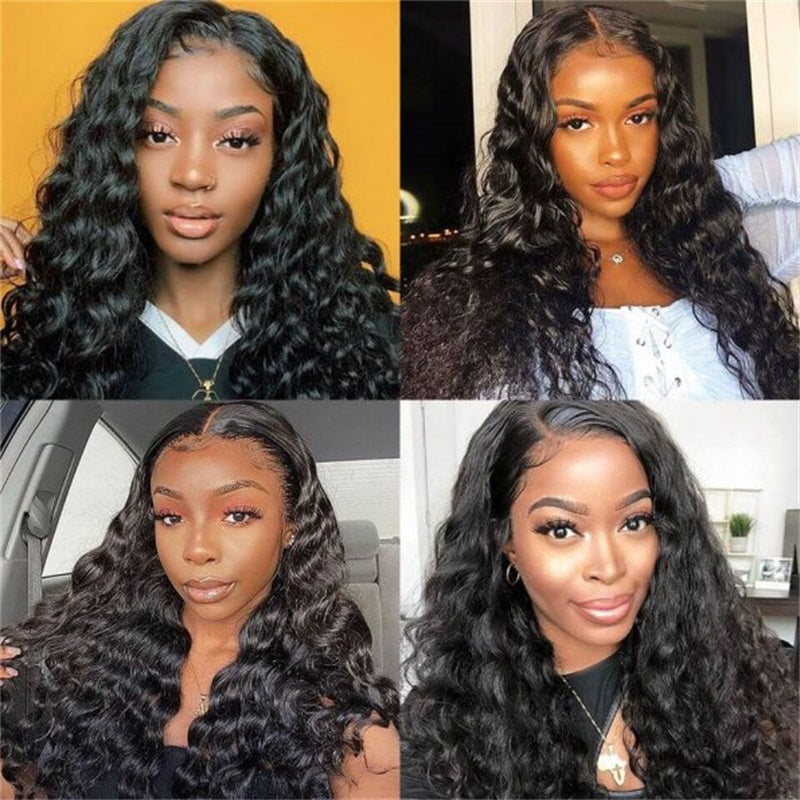 Rose Hair Loose Deep Wave 4x4 Lace Closure Wig Human Hair Wig