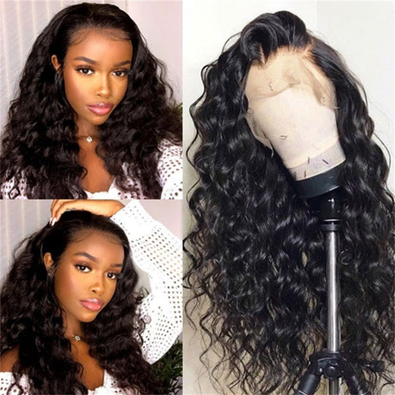 Rose Hair Loose Deep Wave Full Lace Wig Human Hair Wig