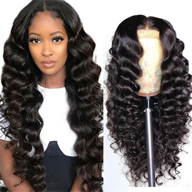 Rose Hair Loose Deep Wave T Part Wig Human Hair Wig