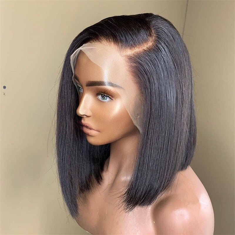 Rose Hair Straight Hair 13x4 Bob Wig Human Hair Wig