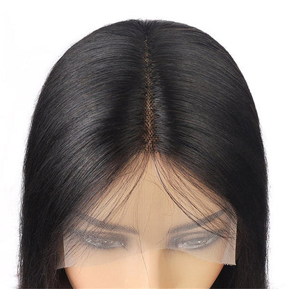 Rose Hair Straight Hair T Part Wig Human Hair Wig
