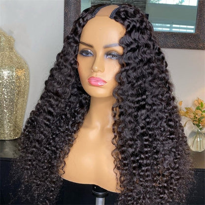 Rose Hair Water Wave U Part Wig Human Hair Wig