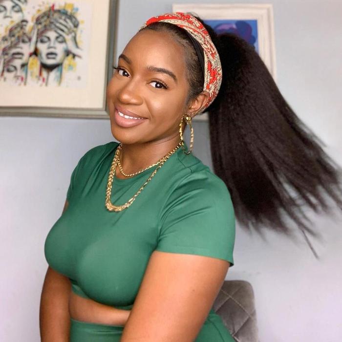 Rose Hair Affordable&amp;Beginner Friendly Voluminous Kinky Straight Headband Wig - Rose Hair