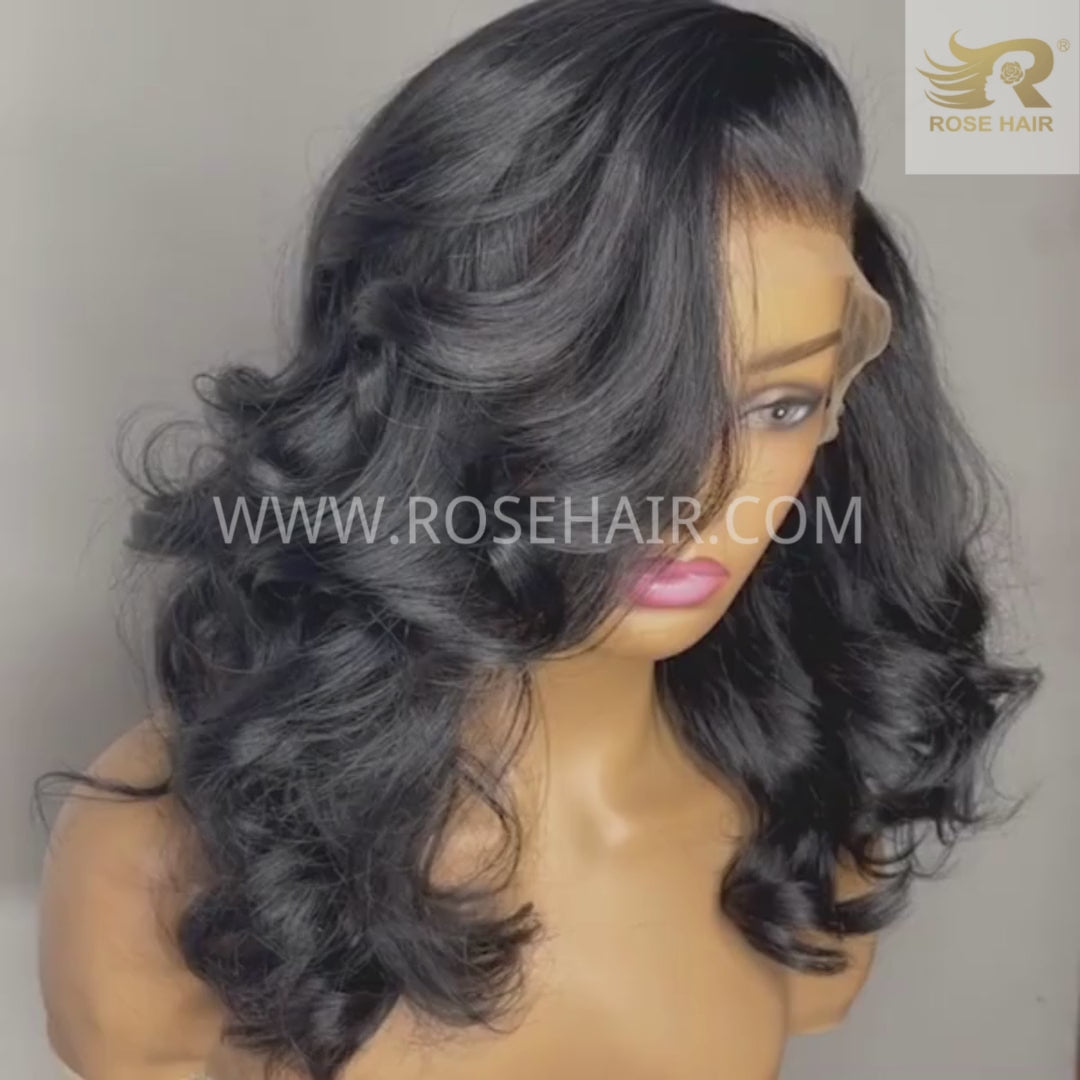 Rose Hair Barrel Curls Glueless Lace Wig 5x5 13x4 HD Lace Short Wigs For Women