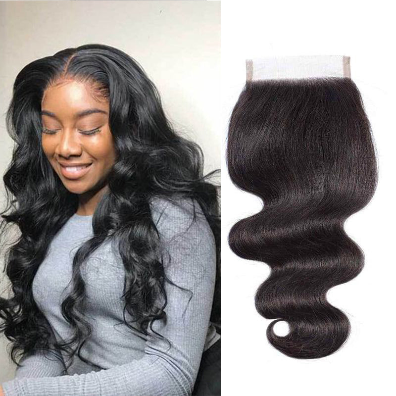 1PCS Brazilian Virgin 6x6 Body Wave Light Brown/transparent Lace Closure New Arrival - Rose Hair