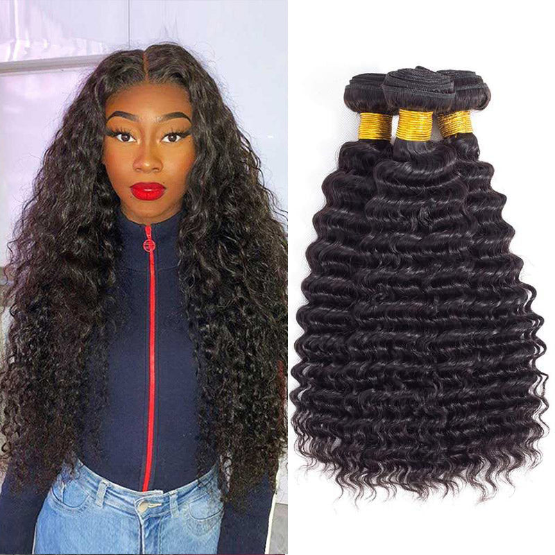 Rosehair 15A Grade 3 Bundles Deep Wave Brazilian Virgin Human Unprocessed Mink Hair - Rose Hair