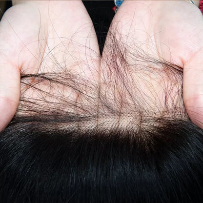 10A Grade 3 Bundles Brazilian Virgin Hair With 1 PCS Per Plucked 13*4 HD Lace Frontal All Texture - Rose Hair