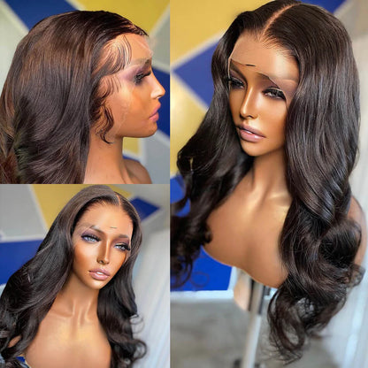 Straight Hair/Body Wave Hair 13x4 Tranparent HD Lace Front Wig Pre Plucked With Baby Hair Natural Hairline Glueless Wig Rose Hair
