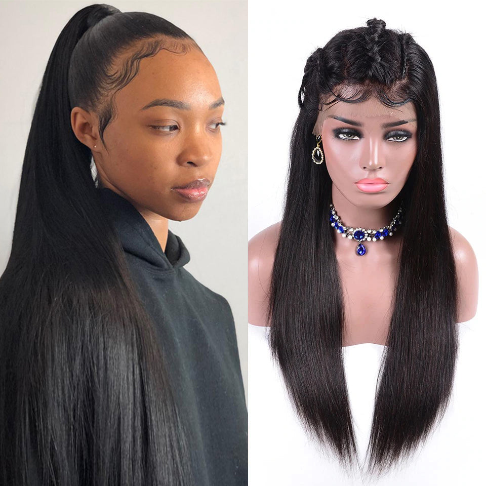 RoseHair Pre Plucked Swiss 360 Lace Straight Wig Best Brazilian Human Virgin Hair - Rose Hair