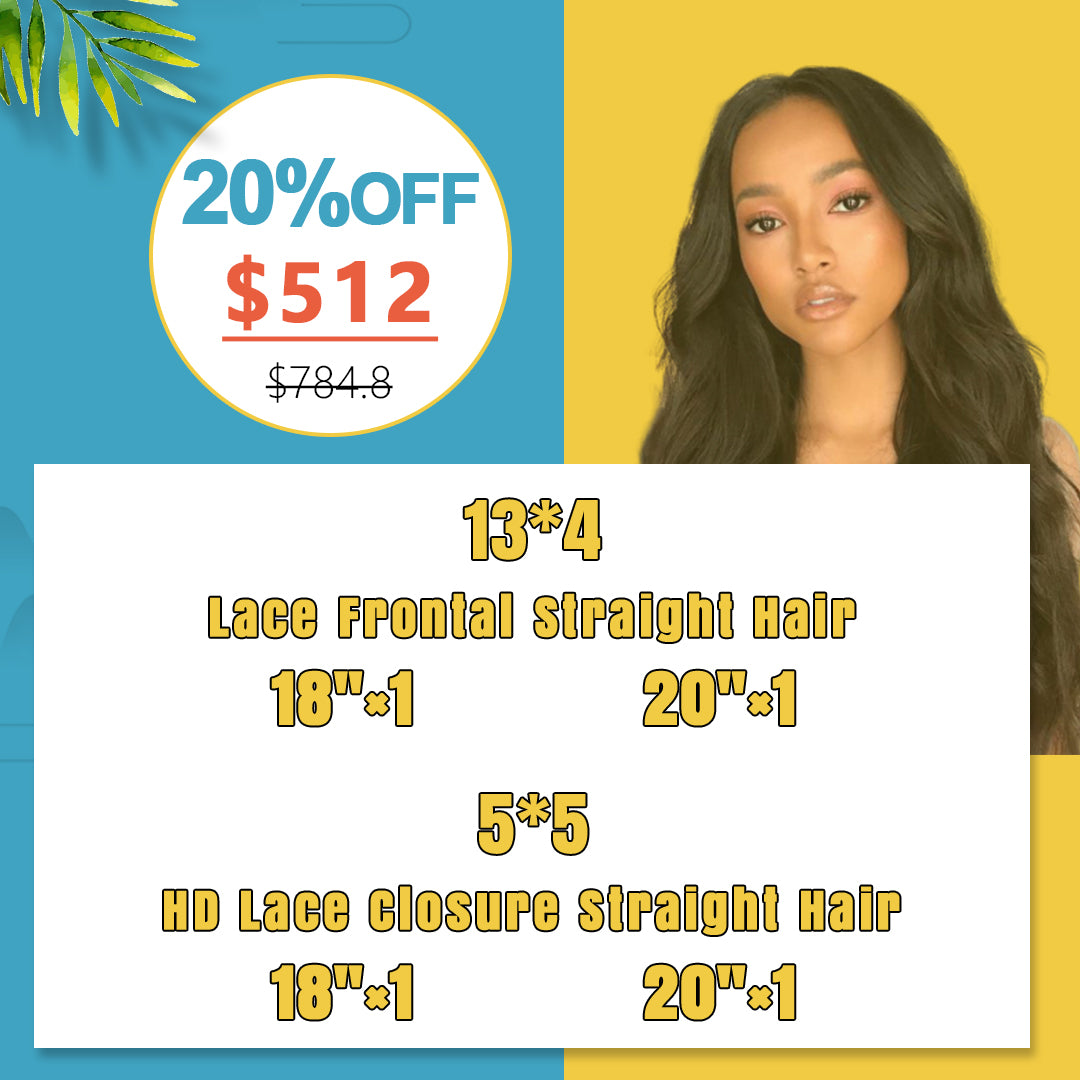 13*4 Lace Frontals with HD Lace Closure Package Deal - Rose Hair