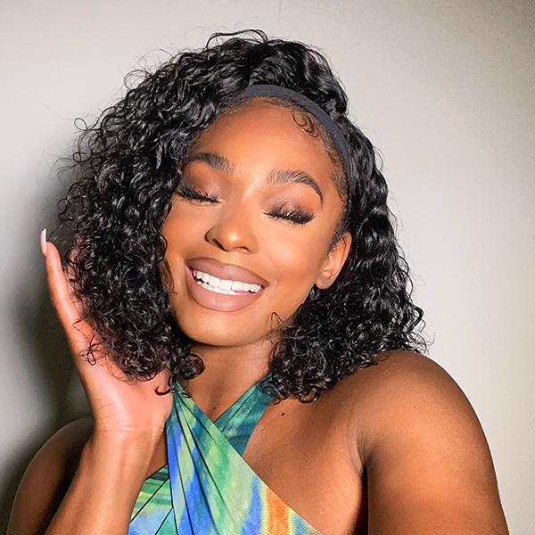 Short Curly Affordable Headband Wig (Get Free Trendy Headbands) - Limited
