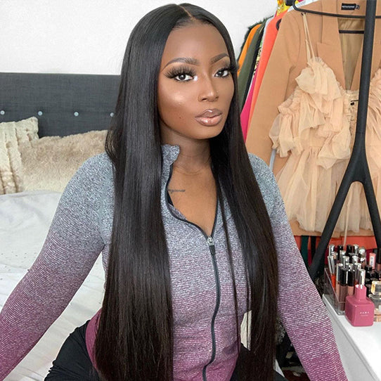 10A Grade 3 Bundles Brazilian Virgin Hair With 1 PCS Per Plucked 13*4 HD Lace Frontal All Texture - Rose Hair