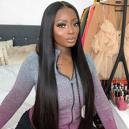 10A Grade 3 Bundles Brazilian Virgin Hair With 1 PCS Per Plucked 13*4 HD Lace Frontal All Texture - Rose Hair