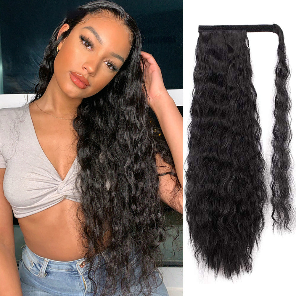 New Fashion RoseHair Human Hair Ponytail Extension Magic Paste Heat Resistant Brazilian Virgin Hair All Texture - Rose Hair