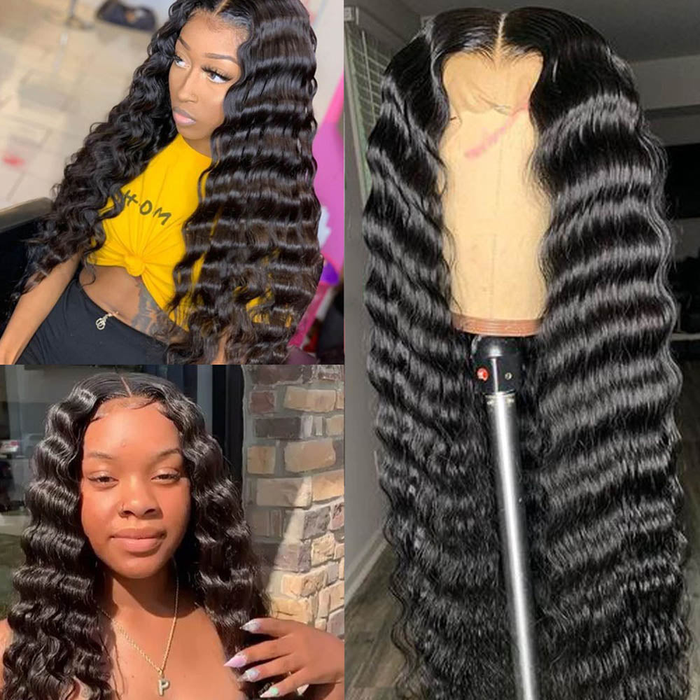 RoseHair 5*5 HD Lace Closure Wig Deep Wave 150% Density 100% Human Hair Invisible HD Lace Wigs - Rose Hair