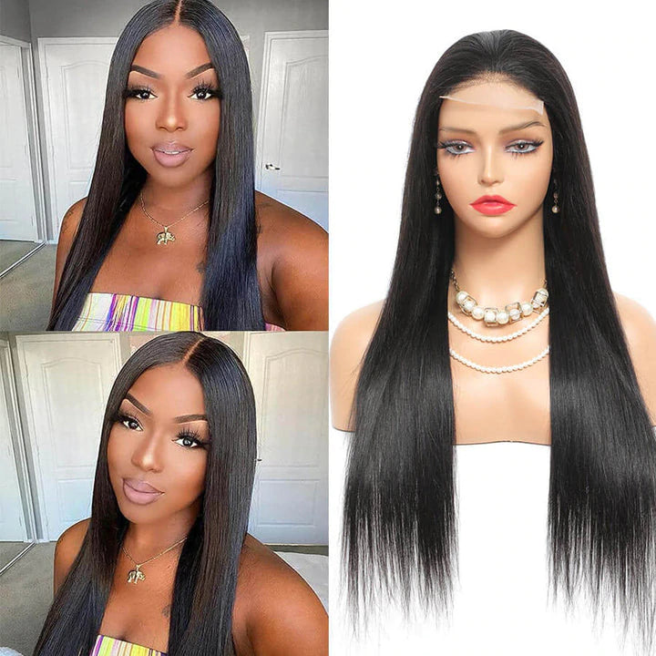 Flash Sale Natural Straight Hair 4x4 Lace Closure Wig-Rose Hair