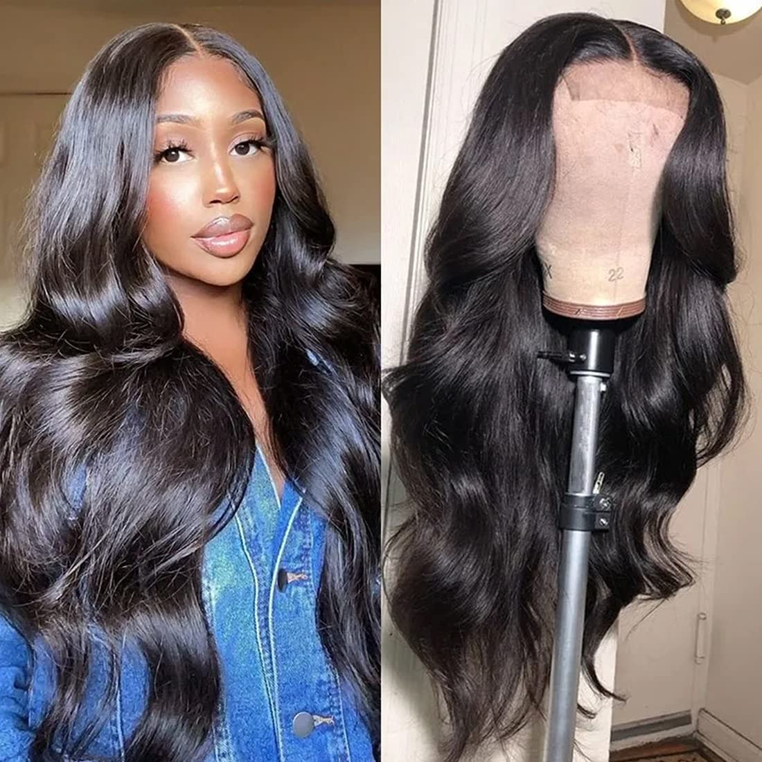 4*4 Lace Front Wig Body Wave Virgin Human Natural Hair - Rose Hair