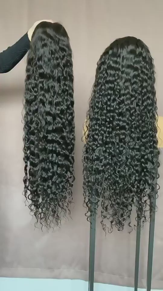 Rose Hair Water Wave 13x6 HD Lace Frontal Wigs 100% Human Hair Invisible HD Lace Wigs