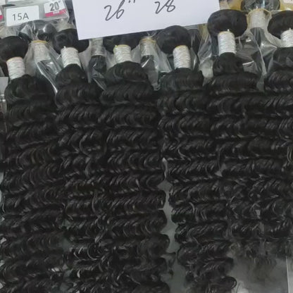 10A Grade 3PCS Deep Wave Brazilian Virgin Hair Bundles