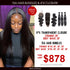 15A Grade Hair Bundles with 4*4 Transparent Closure Package Deal - Rose Hair