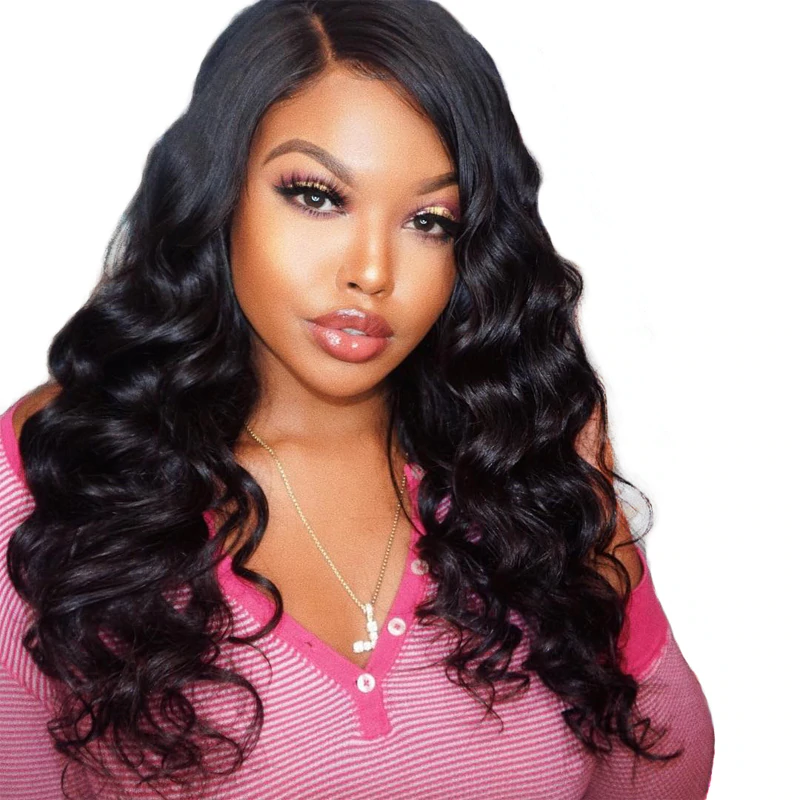 RoseHair U Part Loose Wave Wig Super Easy Affordable Human Hair Wig - Rose Hair