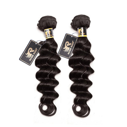 10A Grade 3PCS Big Curly Best Brazilian Virgin Hair Bundles - Rose Hair