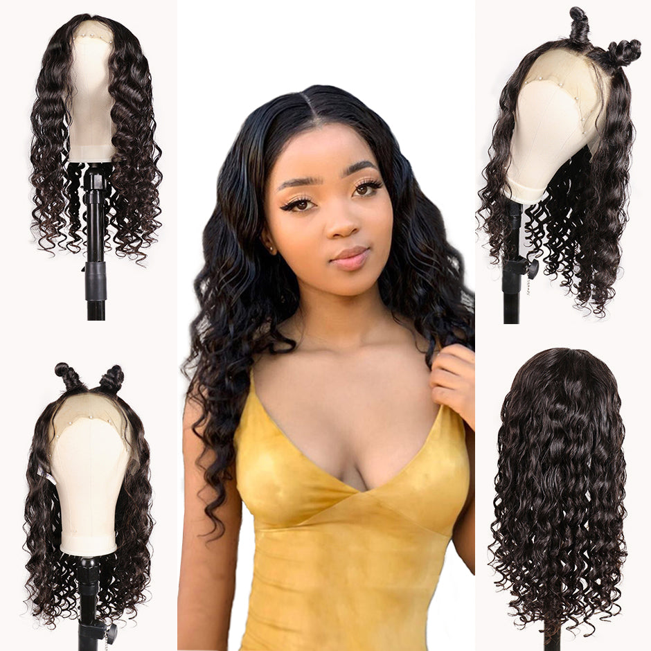 Pre Plucked Swiss 360 Lace Deep Wave Wig Best Brazilian Human Virgin RoseHair Wig - Rose Hair