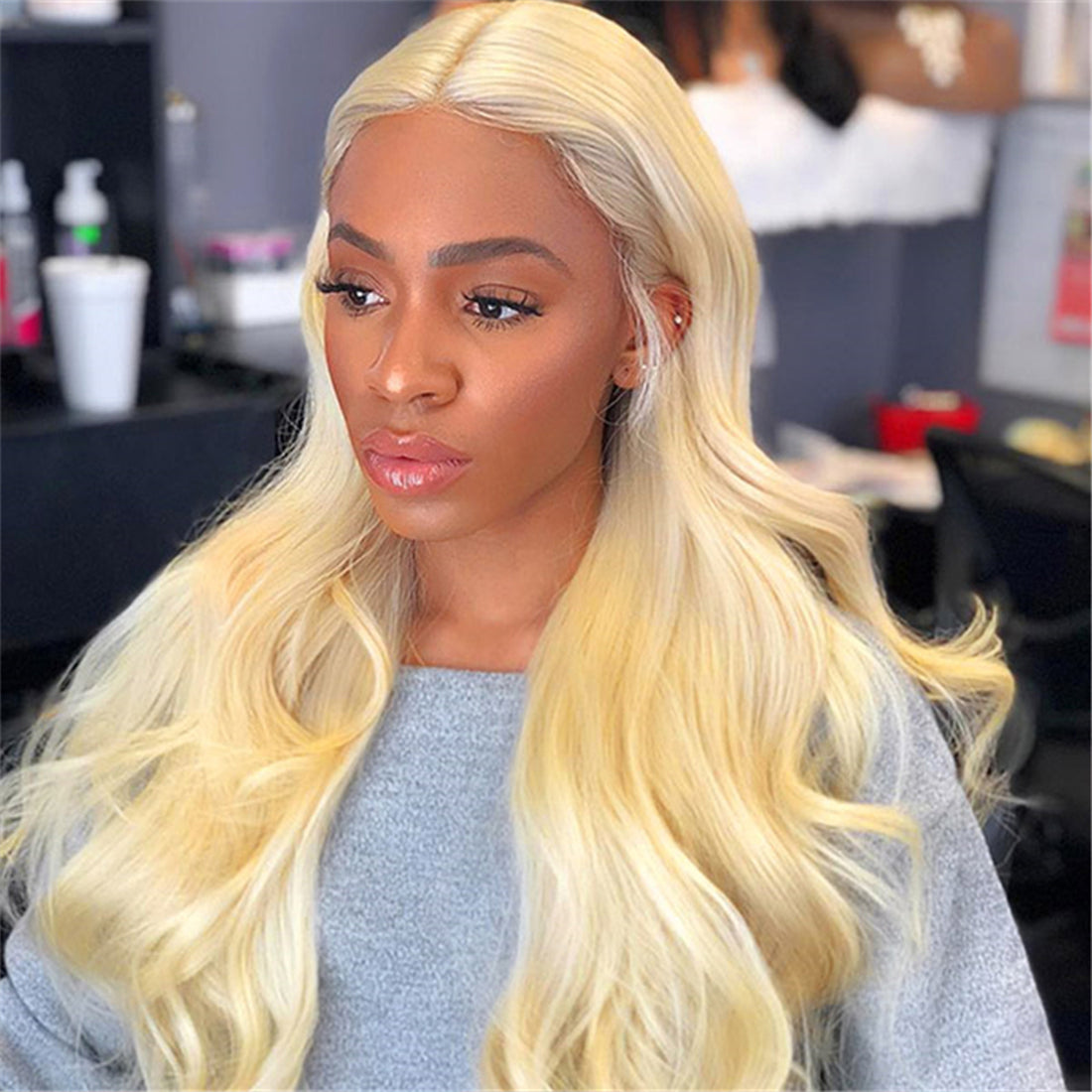 RoseHair 613 Blonde Lace Front Wig T Part Lace Wig Deep Parting Hairline Pre Plucked With Baby Hair Natural T Part 613 Hair Wig - Rose Hair