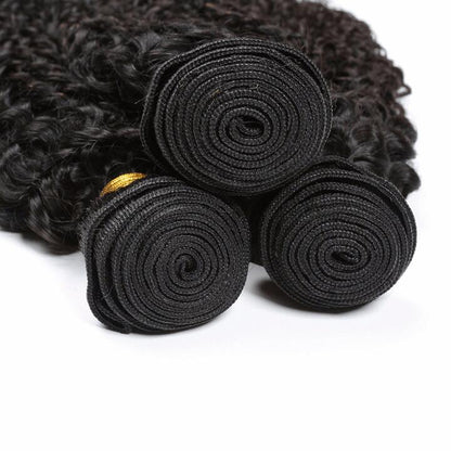 10A Grade 3PCS Big Curly Best Brazilian Virgin Hair Bundles - Rose Hair