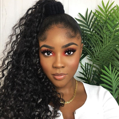 New Fashion RoseHair Human Hair Ponytail Extension Magic Paste Heat Resistant Best Brazilian Virgin Hair All Texture - Rose Hair