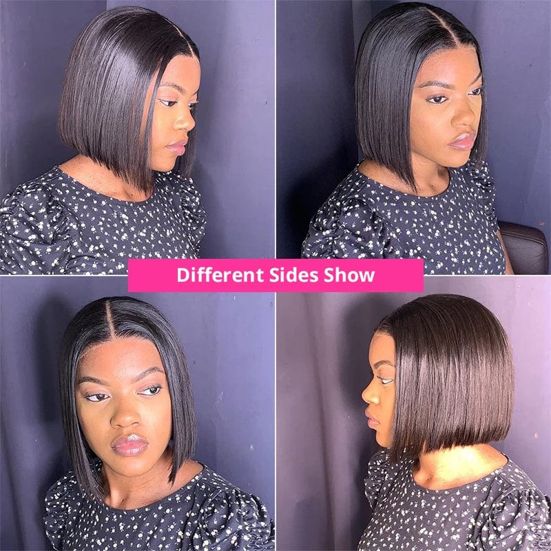 Short Straight Bob V Part Wigs Meets Real Scalp No Leave Out Beginner Friendly Easy Wear