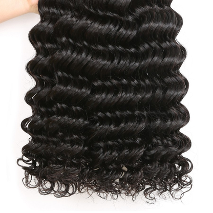 10A Grade 4PCS Deep Wave Best Brazilian Virgin Hair Bundles - Rose Hair