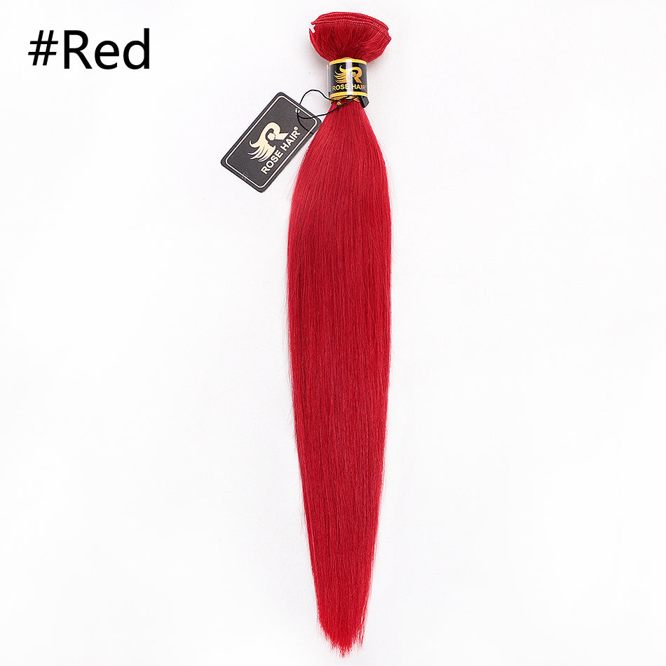 10A Grade 1PC Straight Color Best Brazilian Virgin Hair Bundles - Rose Hair