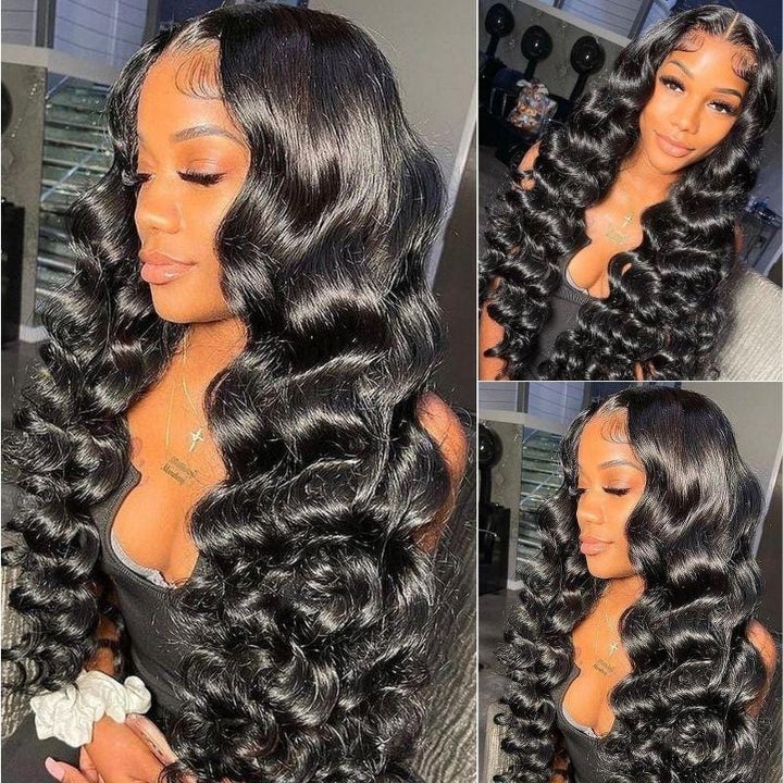 Rose Hair Brazilian Virgin Hair Loose Wave 4*4 Lace Closure Wig