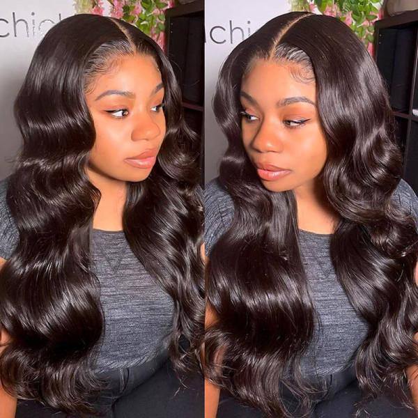 6x6 HD Real Swiss Lace Wig Human Hair Body Wave Skin Melt Lace Wigs