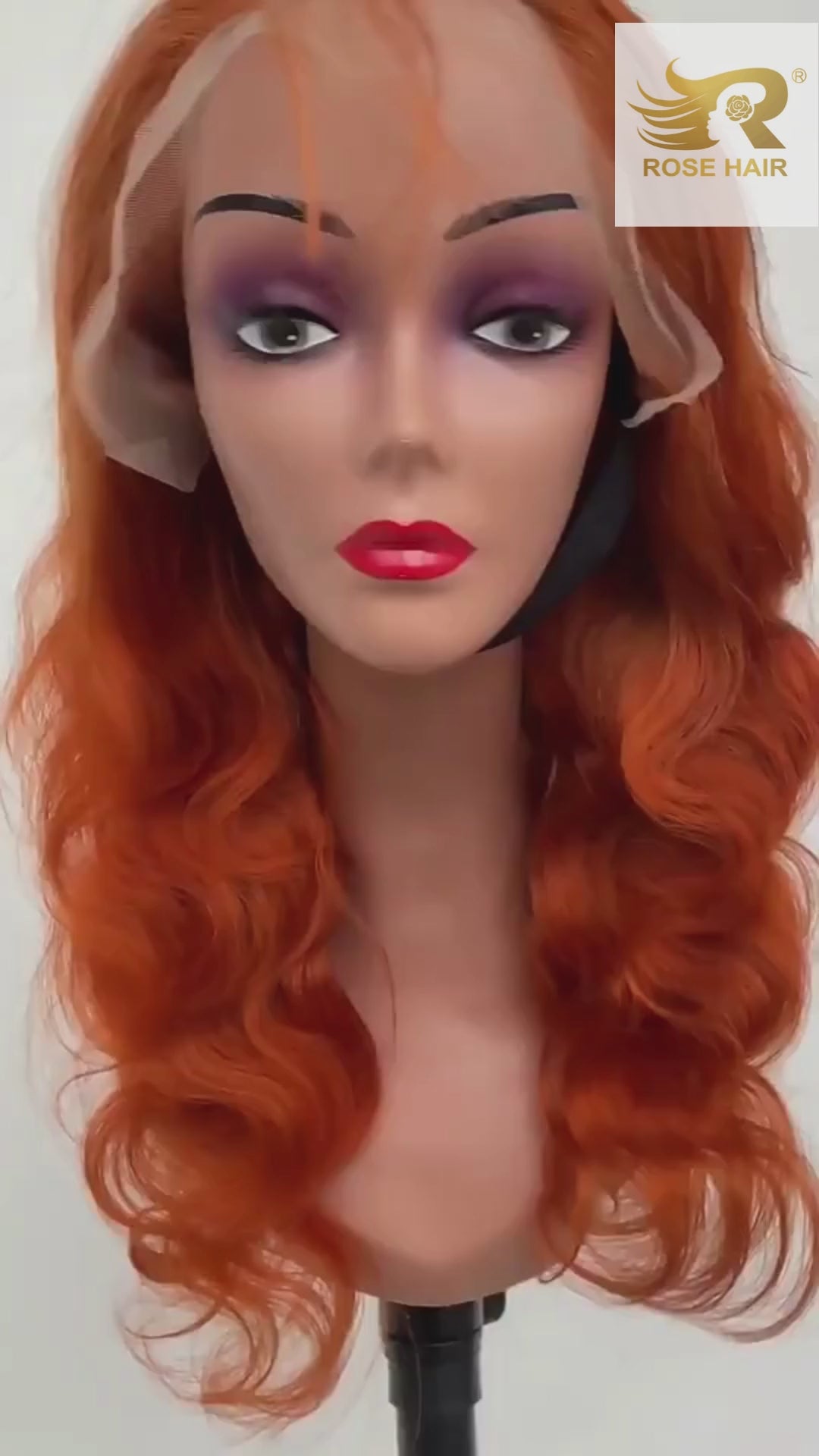 Ginger Orange Colored 13x4 HD Lace Front Wig Human Hair Wigs With Baby Hair