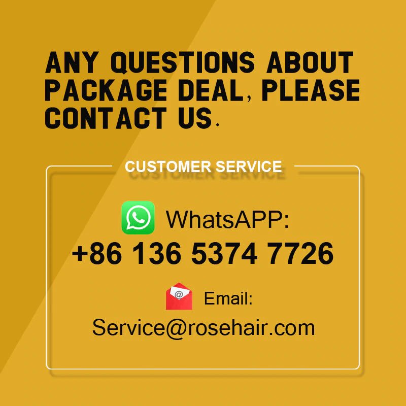 Rose Hair 13x4 Transparent Lace Wig All Texture 150% Density Package Deal