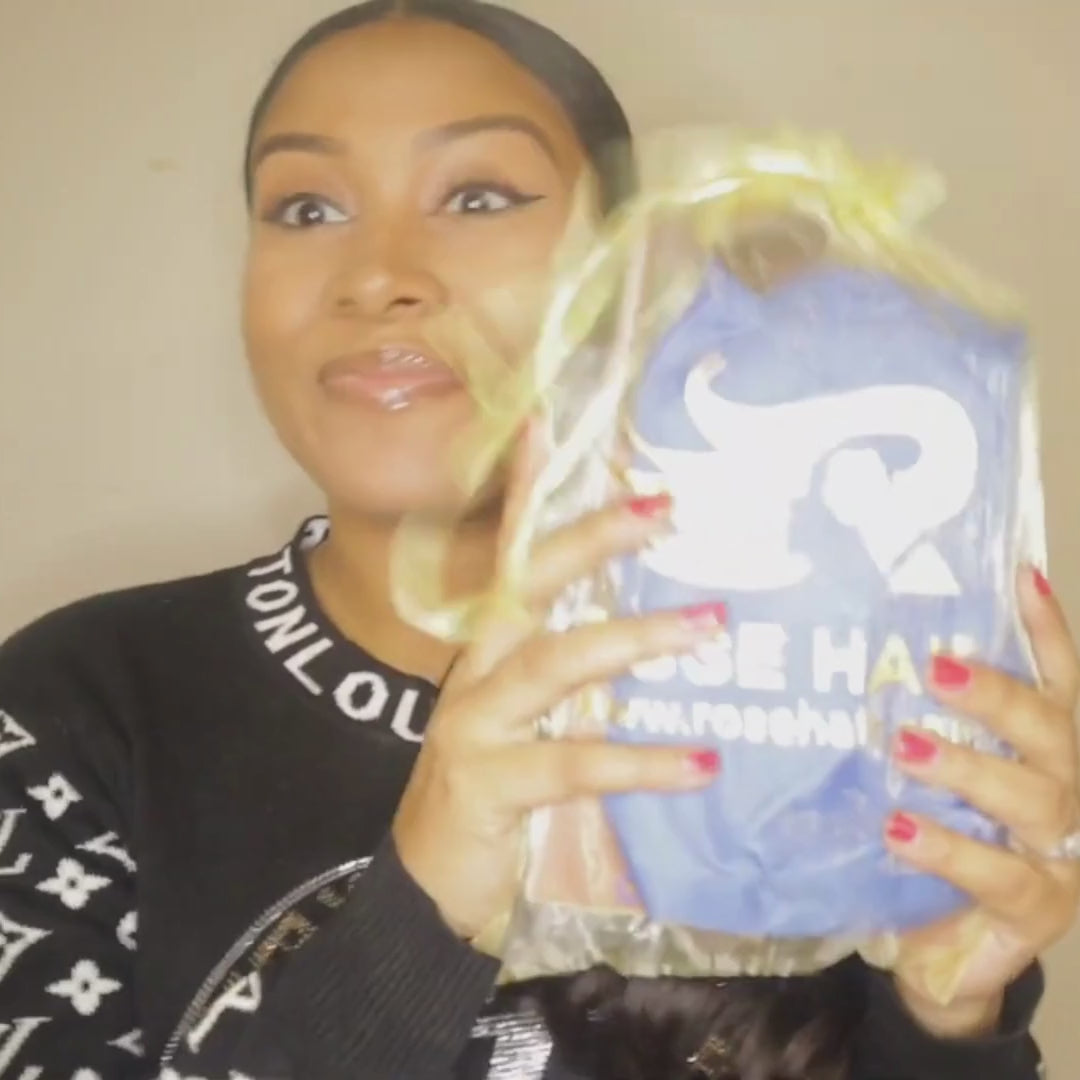 Rose Hair Brazilian Deep Wave Wig 5*5 Lace Closure Wig Human Hair