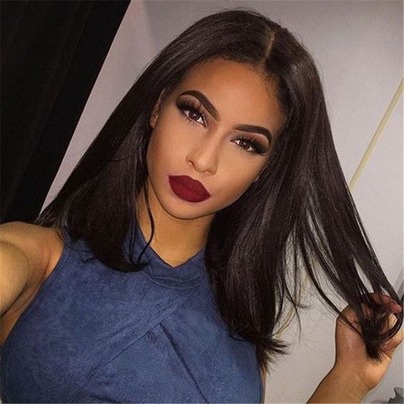 Rose Hair 13x6 Lace Frontal Silky Blunt Cut Bob Wig Human Hair All Texture - Rose Hair