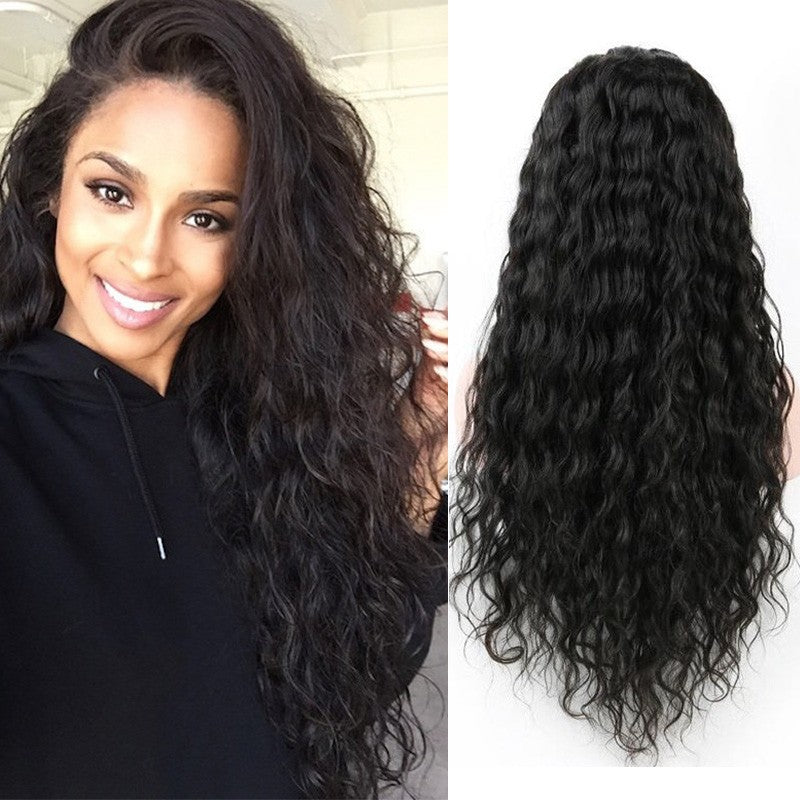 Flash Sale Rose Hair 100% Human Virgin Hair Water Wave 13*4 Lace Frontal Brazilian Hair Wig 12inches - Rose Hair