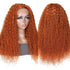 Rose Hair Ginger Color Jerry Curly T Part Wig Human Hair Wig