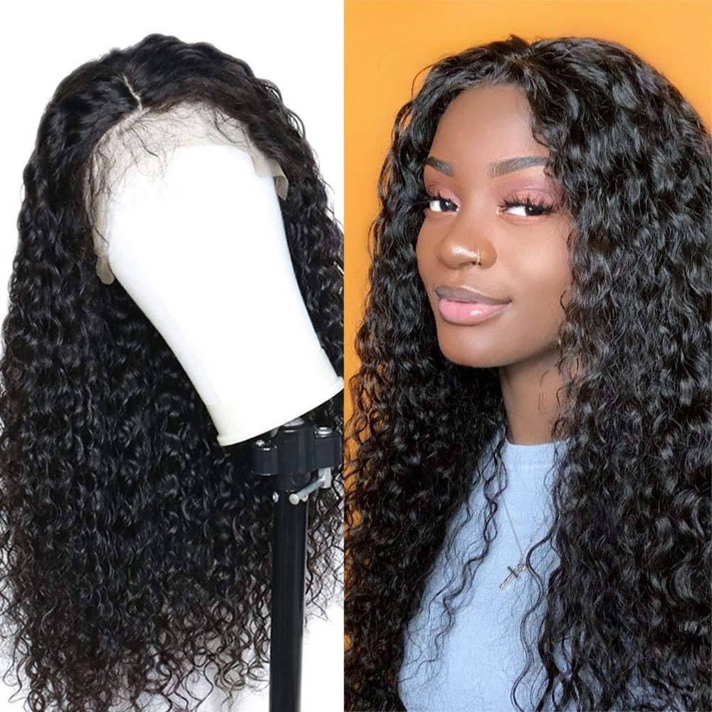 Flash Sale Rose Hair 100% Human Virgin Hair Water Wave 13*4 Lace Frontal Brazilian Hair Wig 12inches - Rose Hair