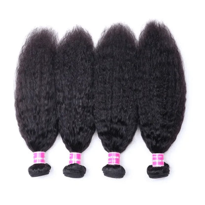 Rose Hair 10A Grade 4 Bundles Kinky Straight Brazilian Virgin Hair Bundles